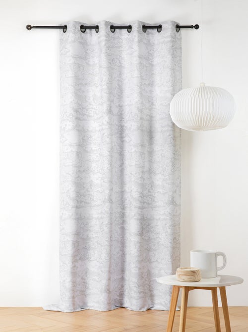 Cortina jacquard con motivo de nubes y ollaos - Kiabi