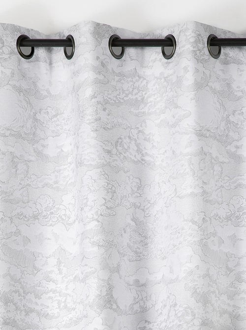 Cortina jacquard con motivo de nubes y ollaos - Kiabi