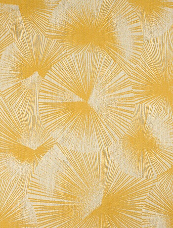 Cortina jacquard con motivo de sol y ojales