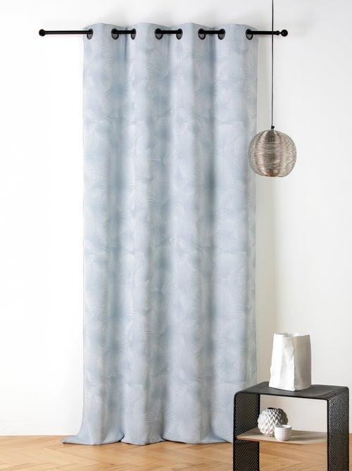 Cortina jacquard con motivo de sol y ojales - Kiabi