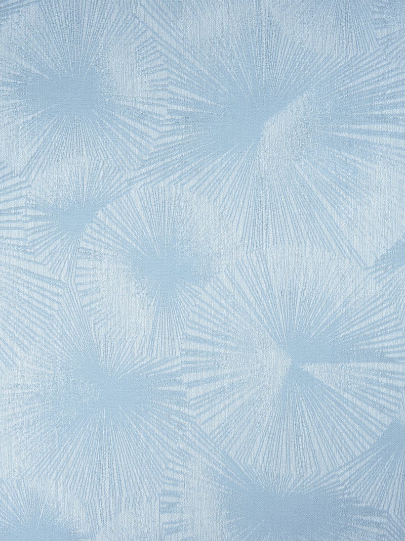 Cortina jacquard con motivo de sol y ojales Azul cielo - Kiabi
