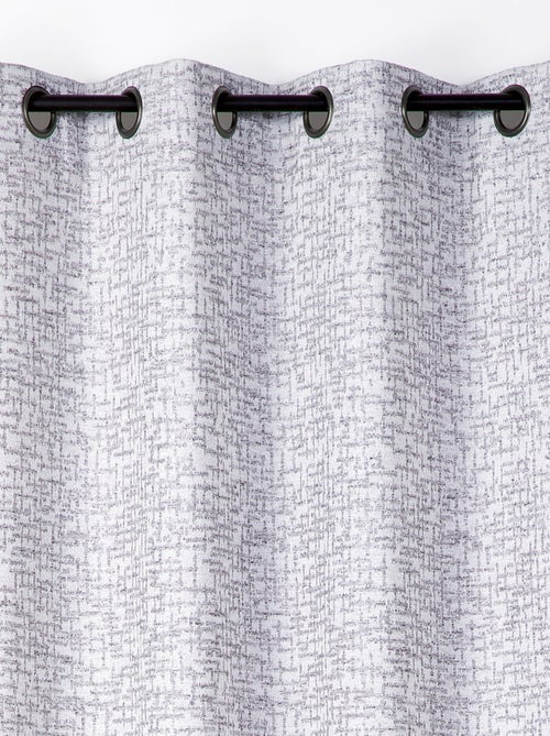 Cortina jacquard con ollaos efecto tweed - Kiabi