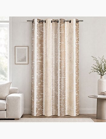 Cortina jacquard con rayas verticales de colores