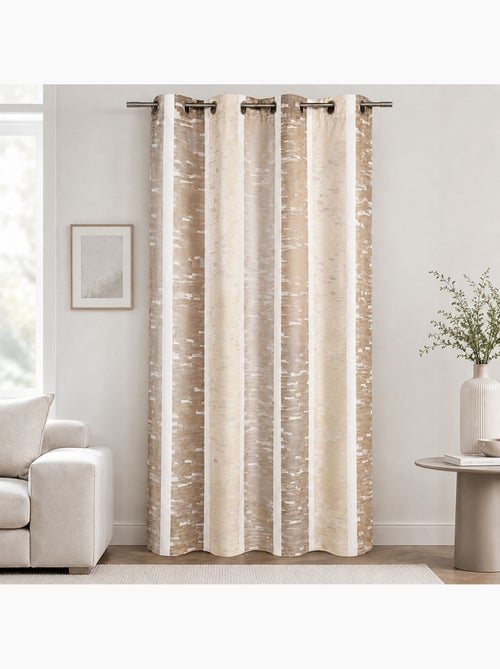 Cortina jacquard con rayas verticales de colores - Kiabi Cortina jacquard con rayas verticales de colores - Kiabi