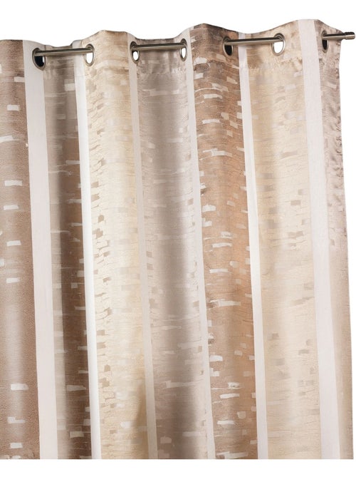 Cortina jacquard con rayas verticales de colores - Kiabi Cortina jacquard con rayas verticales de colores - Kiabi