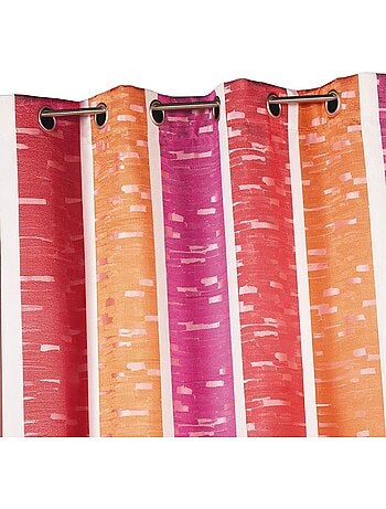 Cortina jacquard con rayas verticales de colores