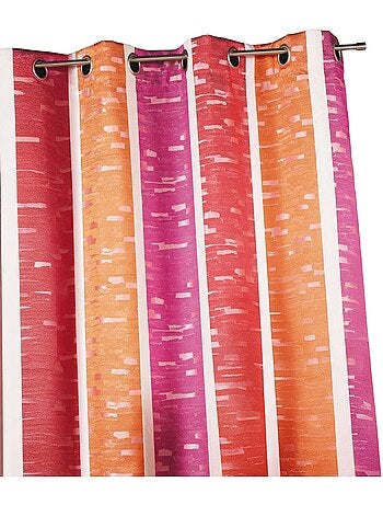 Cortina jacquard con rayas verticales de colores