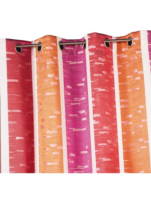 Cortina jacquard con rayas verticales de colores - Kiabi Cortina jacquard con rayas verticales de colores - Kiabi
