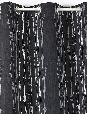 Cortina jacquard dibujo raíces en relieve