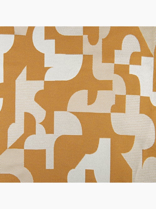 Cortina jacquard geométrica con textura retro - Kiabi