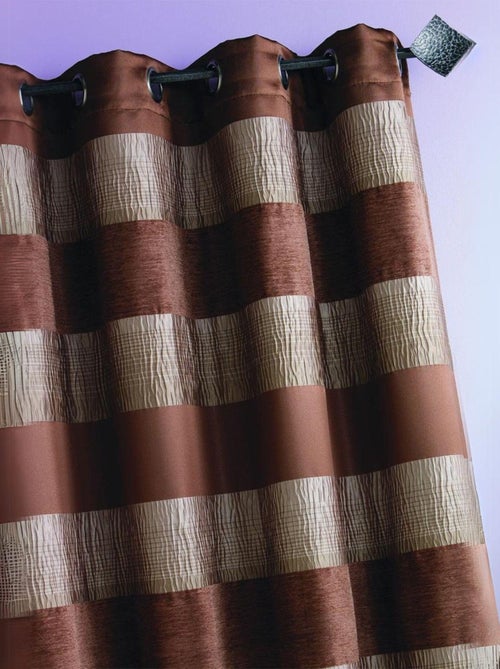 Cortina Jacquard grandes rayas horizontales - Kiabi