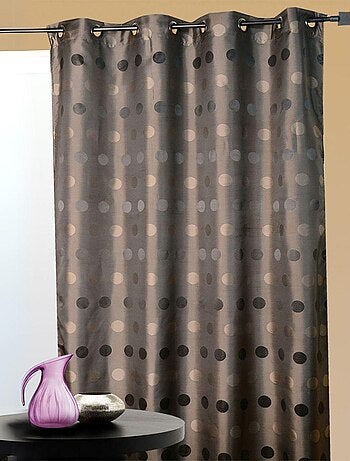 Cortina jacquard lunares