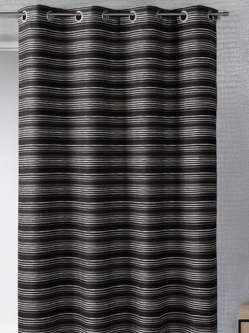 Cortina jacquard rayas finas - Kiabi