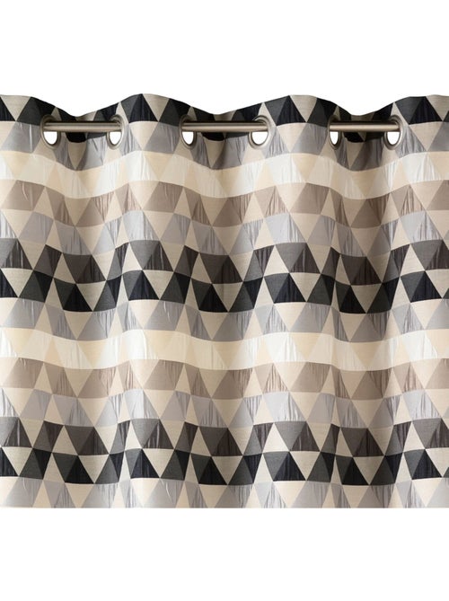 Cortina jacquard semitransparente con motivos triangulares - Kiabi Cortina jacquard semitransparente con motivos triangulares - Kiabi