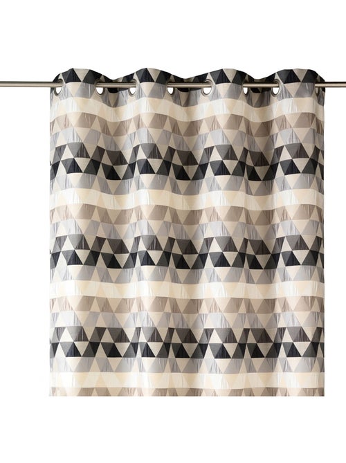 Cortina jacquard semitransparente con motivos triangulares - Kiabi Cortina jacquard semitransparente con motivos triangulares - Kiabi