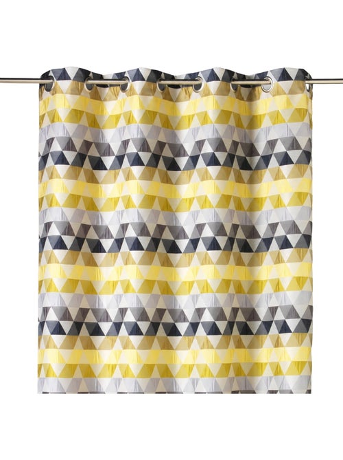 Cortina jacquard semitransparente con motivos triangulares - Kiabi Cortina jacquard semitransparente con motivos triangulares - Kiabi