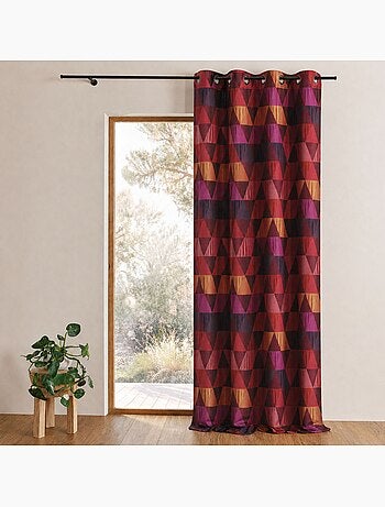 Cortina jacquard triangular