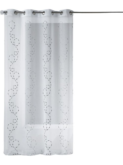 Cortina ligera bordada con motivos decorativos - Kiabi