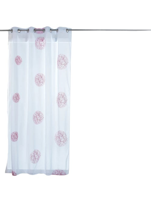 Cortina ligera con motivos de círculos bordados - Kiabi