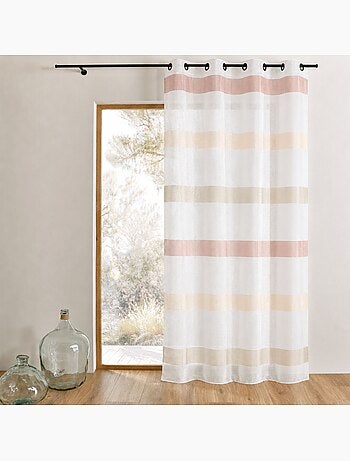 Cortina ligera con rayas horizontales de estilo sencillo