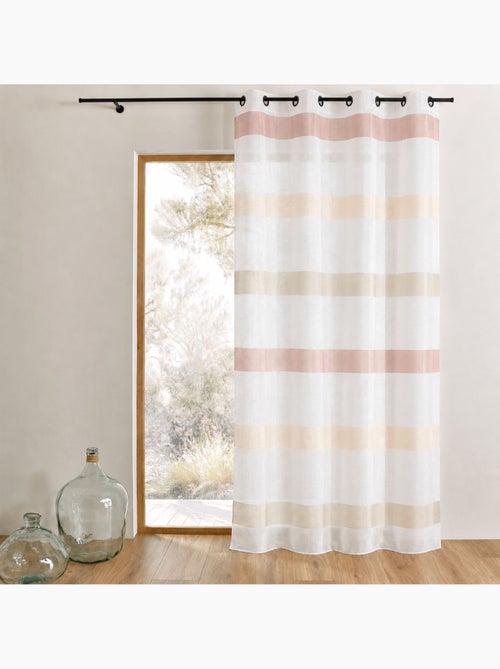 Cortina ligera con rayas horizontales de estilo sencillo - Kiabi Cortina ligera con rayas horizontales de estilo sencillo - Kiabi