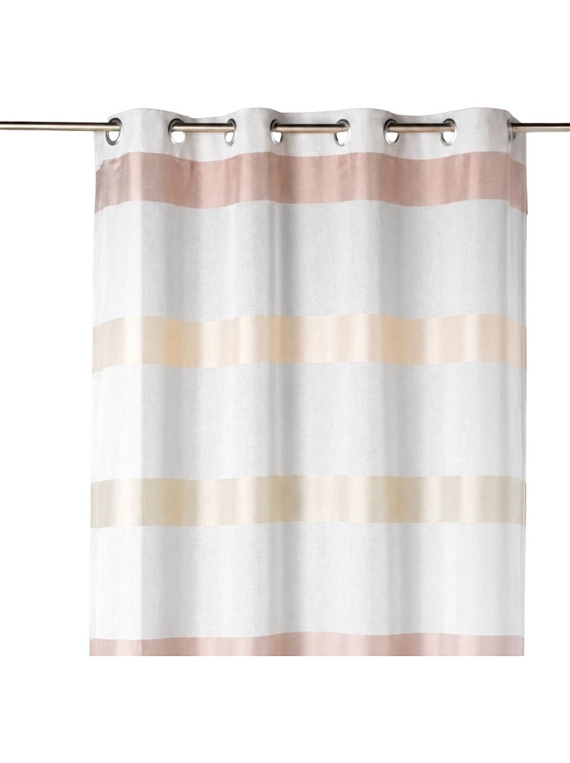 Cortina ligera con rayas horizontales de estilo sencillo Beige - Kiabi