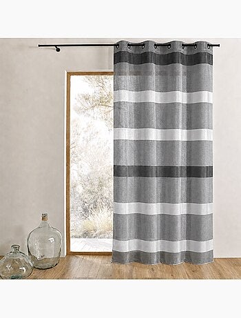 Cortina ligera con rayas horizontales de estilo sencillo