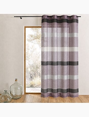 Cortina ligera con rayas horizontales de estilo sencillo