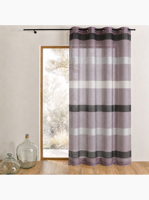 Cortina ligera con rayas horizontales de estilo sencillo - Kiabi Cortina ligera con rayas horizontales de estilo sencillo - Kiabi