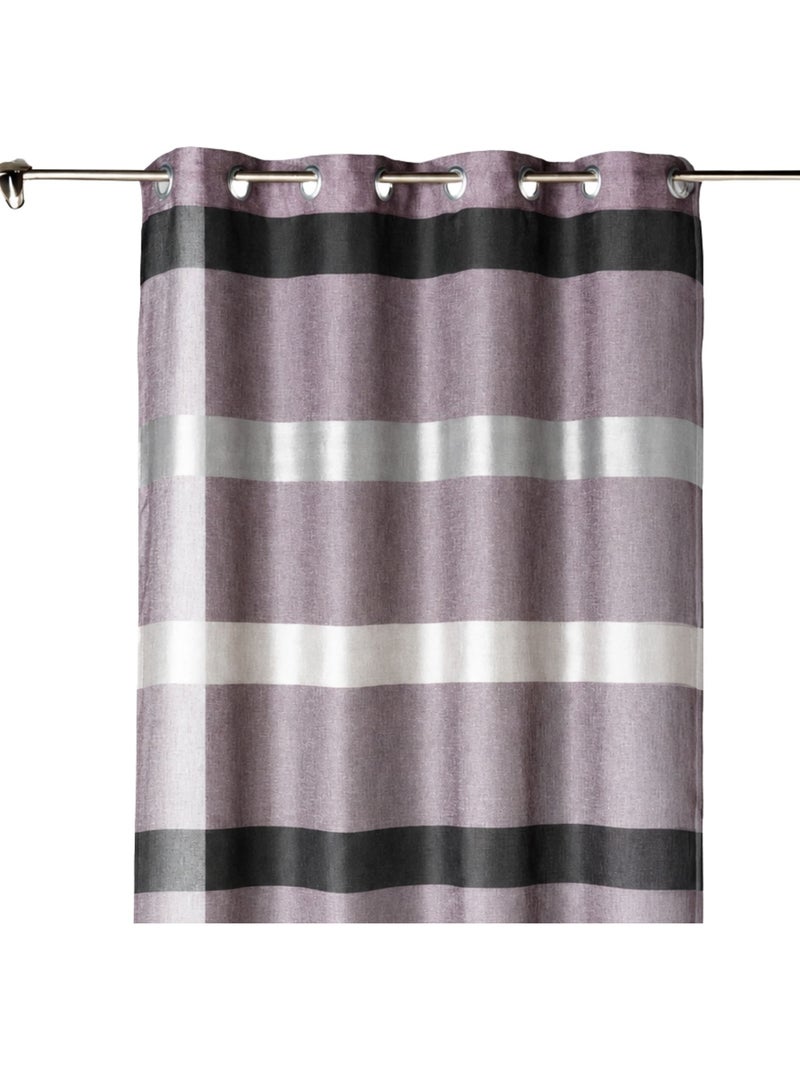 Cortina ligera con rayas horizontales de estilo sencillo Malva chiaro - Kiabi