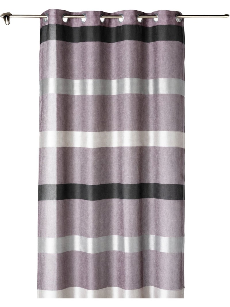 Cortina ligera con rayas horizontales de estilo sencillo Malva chiaro - Kiabi