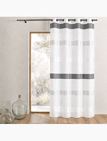 Cortina ligera con rayas horizontales de estilo sencillo