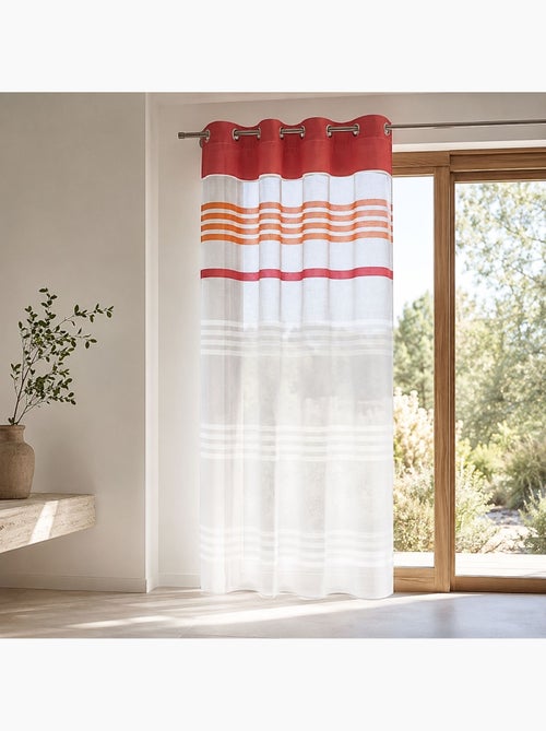 Cortina ligera con rayas horizontales - Kiabi Cortina ligera con rayas horizontales - Kiabi