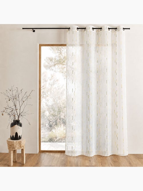 Cortina ligera con un discreto estampado de rayas - Kiabi Cortina ligera con un discreto estampado de rayas - Kiabi