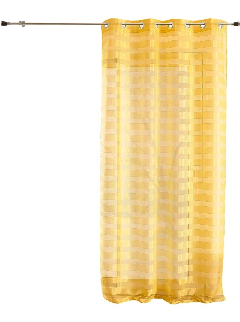 Cortina ligera de colores con rayas horizontales alternadas Amarillo - Kiabi