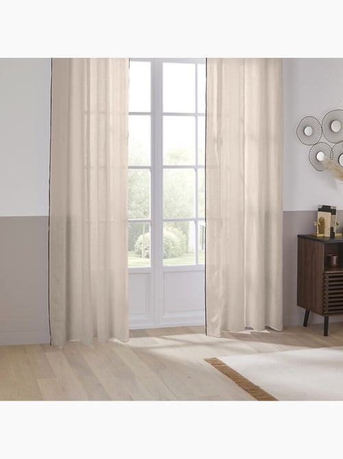Cortina linah beige 130x260cm - Kiabi