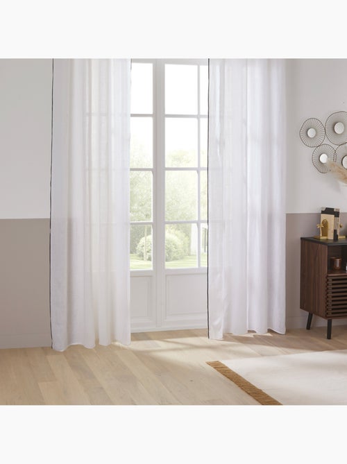 Cortina linah blanca 130x260cm - Kiabi