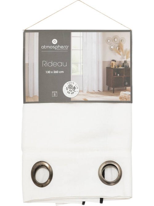 Cortina linah blanca 130x260cm - Kiabi