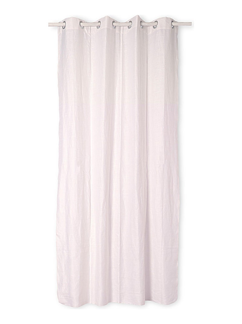 Cortina lino Basic "Happyfriday" Blanco - Kiabi