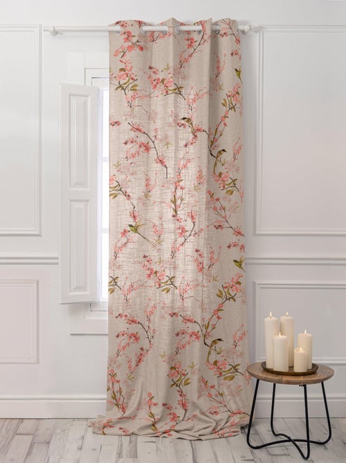 Cortina lino Chinoiserie "Happyfriday" - Kiabi