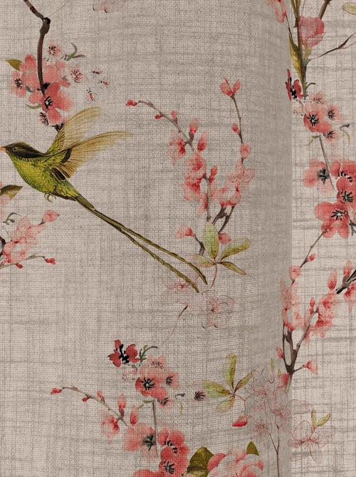 Cortina lino Chinoiserie "Happyfriday" - Kiabi