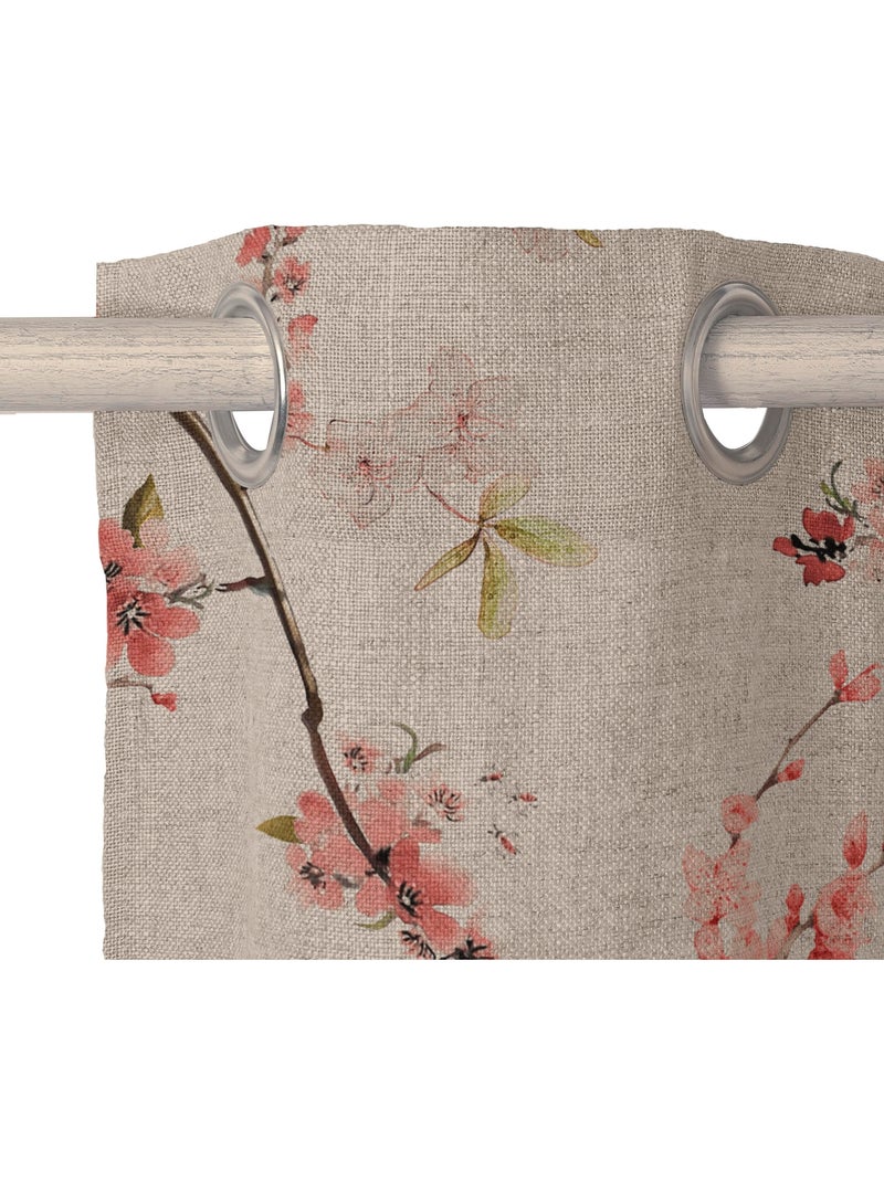 Cortina lino Chinoiserie "Happyfriday" Multicolor - Kiabi