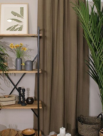 Cortina lisa con ojales de clic