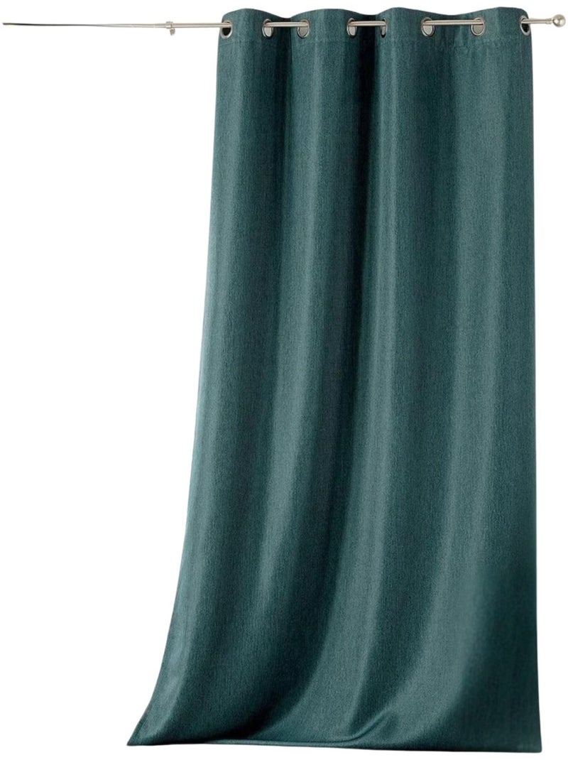 Cortina lisa con ojales Verde esmeralda - Kiabi