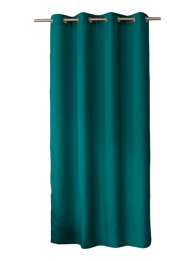 Cortina lisa con ojales Verde oscuro - Kiabi