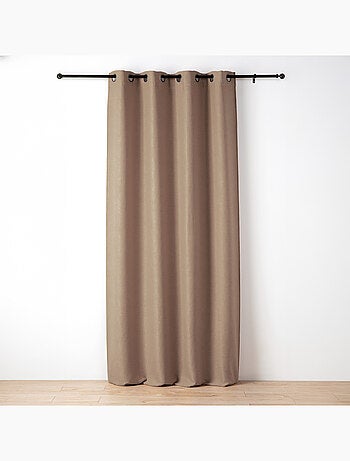 Cortina lisa con textura y efecto rizado