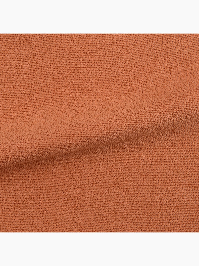 Cortina lisa con textura y efecto rizado Naranja - Kiabi