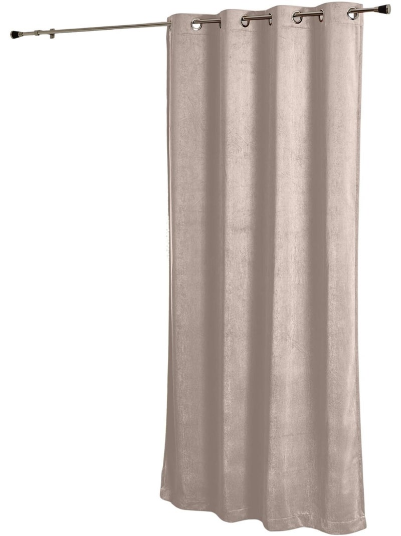 Cortina Lisa de Ante Aspecto Terciopelo Beige - Kiabi