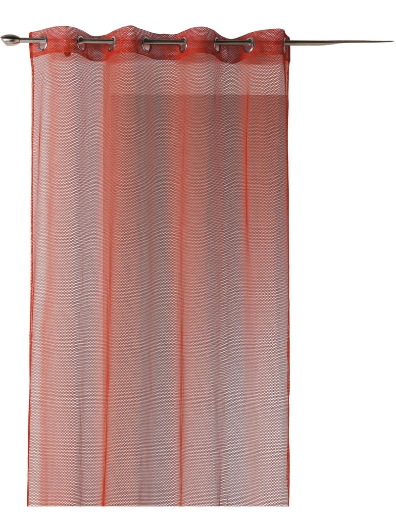 Cortina lisa de malla de red Rojo ladrillo - Kiabi