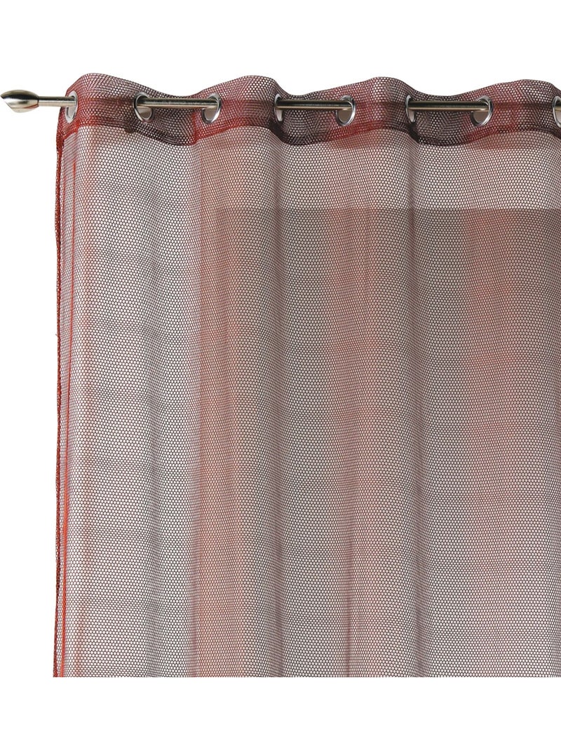 Cortina lisa de malla de red Rojo Marsala - Kiabi